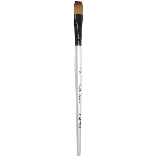 Simply Simmons; Simply Simmons Short Handle Flat Wash Brush; Category:Acrylic; Image:1